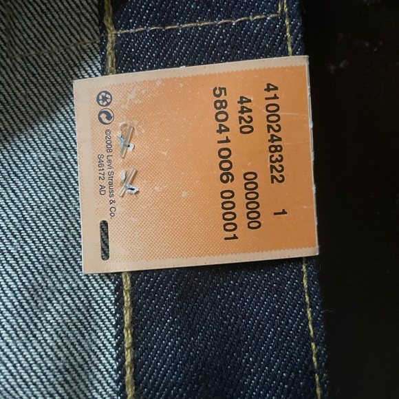 Levi’s made inUSA 501 #174 NWT Selvedge rigid RAW - Picture 4 of 17